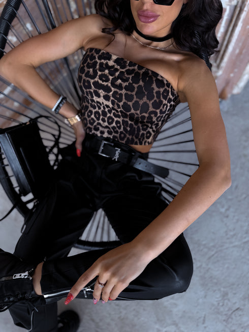 LEOPARD PRINT crop tops "MINI LADY"